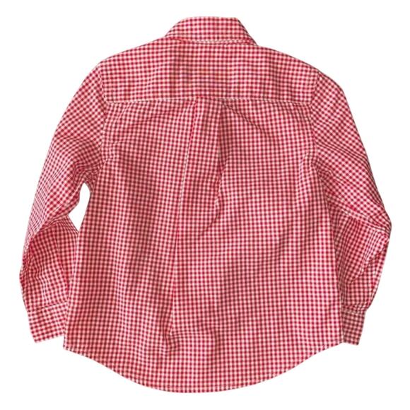 Vineyard Vines Performance Red Gingham Shirt Boys 4T Whale Button Down - Picture 4 of 8